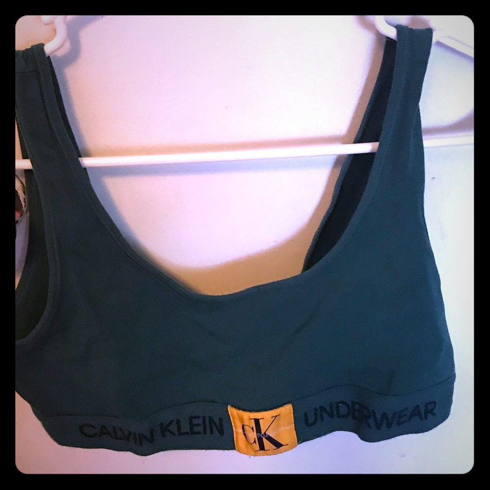 A Calvin Klein bralette from urban outfitters